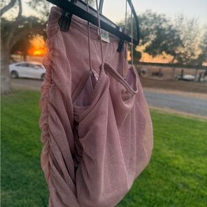 Elegant Pink glitter Skirt set